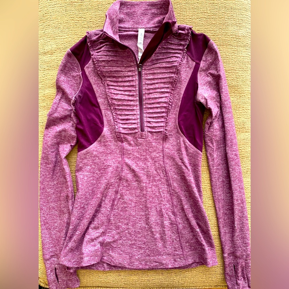 Lululemon half zip rulu pullover size 4